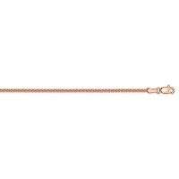 14ct Solid Polished Spiga Chain Necklace in Yellow Gold Rose Gold White Gold Choice of Lengths 36 41 46 51 61 76 56 and Variety of mm Options