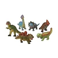 CP Toy Constructive Playthings Dinosaur Set for Toddlers, Soft and Squeezable Dino Toys for Kids,TNZ-3