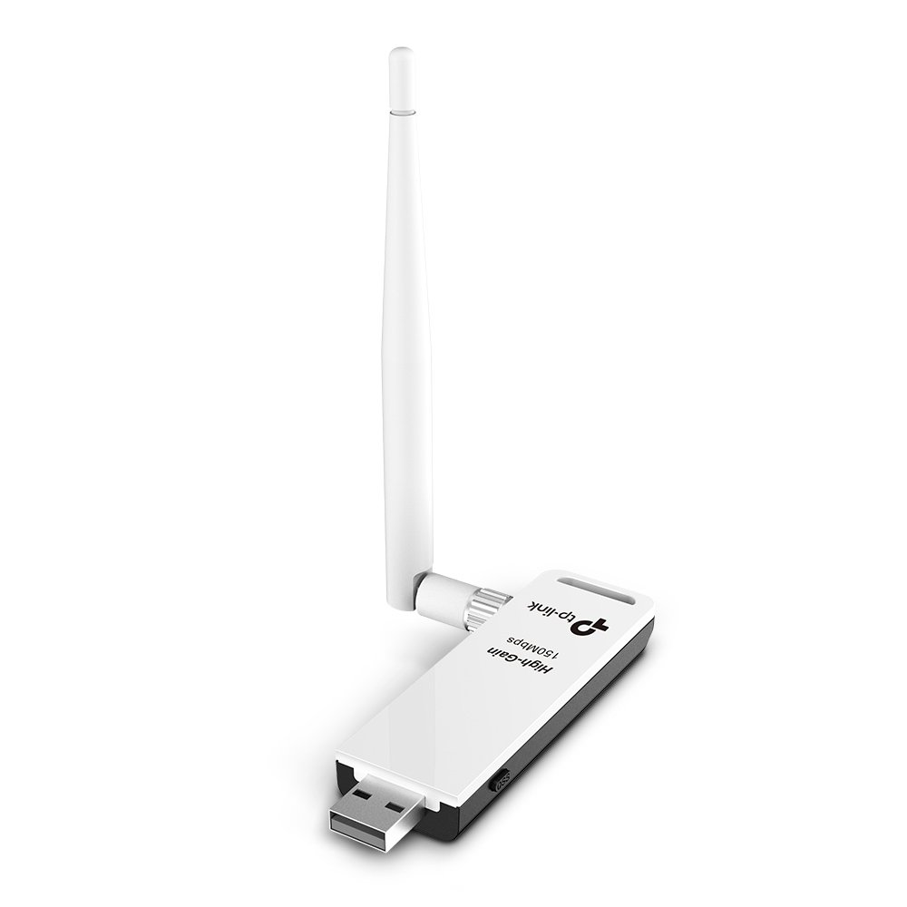 Tp-Link TL-WN722N IEEE 802.11n (Draft) USB - Wi-Fi Adapter. Wireless LITE N Adapter 150M USB HIGH GAIN 1DETACHABLE Antenna WL-AP. 150 Mbps - External