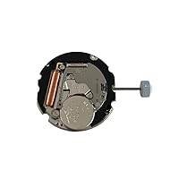 BUZZUFY Ronda 705 Watch Quartz Movement H1 = 1.27 10 1/2 Inch SC-D(6) with Winding Shaft, Metal Ring and Battery, black