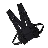 Chest Rig Bag Multifunctional Hands Chest Harness Pack for Running Camping BlackRunning Chest Pack