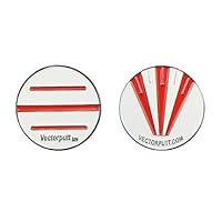 tm - USGA Approved Golf Ball Mark - Double Sided Golf Ball Marker with hat Clip (30mm)