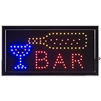 LED Bar Sign - Neon Electric Display Sign with Animation and Energy Efficient LEDs for Homes, Businesses, and Events by Lavish Home