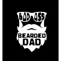 Liphontcta Bad Ass Beard Dad MKR Decal Vinyl Sticker |Cars Trucks Vans Walls Laptop|White|5.5 x 4.1 in|MKR1490