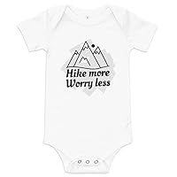 Hike More Worry Less Infant Short Sleeve Bodysuit