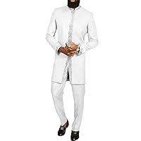 African Suit for Men Dashiki Coats and Ankara Pants 2 Piece Set Wedding Evening Outfits Slim Fit Outwear Jacket Clothes