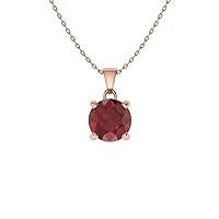 Diamondere Lab-Grown and Certified Gemstone Solitaire Petite Necklace in 14k Solid Gold | 0.31 Carat Pendant with Chain