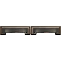 Hickory Hardware P3013-OBH Studio Collection Pull, 3 in and 3-3/4 in (96 mm) Center to Center, Oil-Rubbed Bronze Highlighted (Pack of 2)