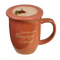 Abbey Gift Ceramic Beautiful Spirit Mug & Coaster Set 4 by 4.38