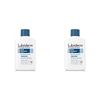 Lubriderm Daily Moisture Hydrating Unscented Body Lotion with Pro-Vitamin B5 for Normal-to-Dry Skin for Healthy-Looking Skin, Non-Greasy and Fragrance-Free Lotion, 1 fl. oz (Pack of 2)