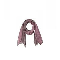 1 Pcs Mauve Two Tone Strip Crinkle Scarf -INJE