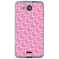 SECOND SKIN Heart Stripe Pink x White (Soft TPU Clear) / for DIGNO C 404KC/Y! Mobile YKYDGC-TPCL-701-J066