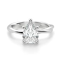 1.5 Ct Oval Cut Moissanite Engagement Rings for Women 925 Sterling Silver Moissanite Rings Promise Rings