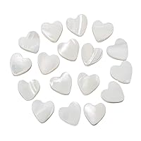 LiQunSweet 30 Pcs Natural Trochid Shell Heart Beads for DIY Bracelet Necklace Jewelry Making Supplies