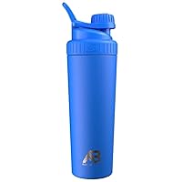 Cryo Shaker Cup, Insulated Stainless Steel Water Bottle and Protein Shaker, Mixes Protein and Pre Workout With Turbulent Mixing Technology, No Blending Ball or Wisk, 26oz, Artic Sea Blue