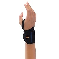 Tommie Copper Core Adjustable Wrist Wrap, Unisex, Men, Women I Flexible Low-Profile Compression Sleeve for Support & Recovery