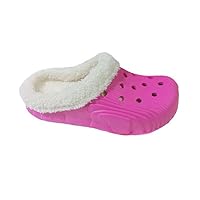 Unisex-Adult Classic Lined Clog, Slip On Warm House Slippers Winter Garden Shoes, Indoor Outdoor Furry Platform Clogs for Men and Women