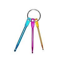 A Set Mini Useful Aluminum Keychain Crochet Hooks DIY Multi-Colour Crafts Tools Knitting Needles Weaving Tool Practical and Clever