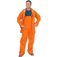 Galeton 7952-M-OR 7952 Repel Rainwear 3-Piece Rain Suit, 0.35 mm PVC, Medium, Orange