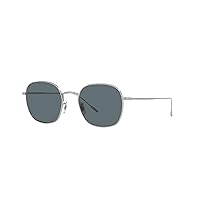 Oliver Peoples 0OV1307ST Ades 52543R Brushed Silver/Blue Polarized Unisex Sunglasses