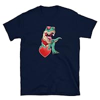 Funny T-Rex Heart Design Shirt, Cool Valentine's Day T-Shirt, Dinosaur Lovers Gift for Him, Gift for Her T-Shirt