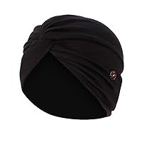 Beanie Knot Solid Color Head Wrap with Buttons for Face Holder Dust Cap Beautician Beauty Cap Hair Care Cap