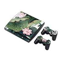 Vinyl Decal Skin/stickers Wrap for PS3 Slim Play Station 3 Console and 2 Controllers-Chinesase Style Lotus