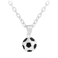 Soccer Necklace, Football Jewelry Gift, Football Soccer Ball Pendant Necklace For Young Women And Girls, 18