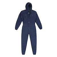GMOIUJ Men Work Coveralls Repairman Denim Overalls Hooded Working Welding Uniforms Plus Size Safety Clothing