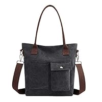 Canvas Crossbody Shoulder Bag for Women Girls Fashion Hobo Tote for Work Shopping School Travel Tote Handbags