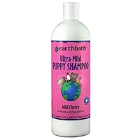 earthbath, Ultra-Mild Wild Cherry Puppy Shampoo - Extra Gentle & Tearless Dog Shampoo, Made in USA, Deodorizing Dog Wash, Cruelty Free Puppy Supplies, Shampoo for Smelly Dogs - 16 Oz (1 Pack)