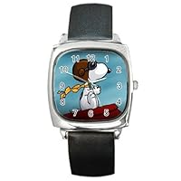 Cute Dog Flying Ace : Square Metal Watch