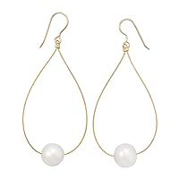 24 Karat Gold Plated Freshwater Cultured Pearl Earrings Jewelry for Women