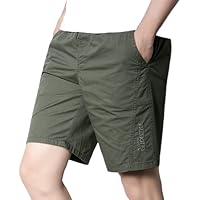 Summer Cotton Solid Shorts Men Casual Business Social Elastic Waist Men Shorts Beach Shorts