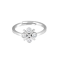 Choose Your Gemstone Crystal Adjustable Ring Sterling Silver Round Shape Beautiful Engagement Ring Everyday Jewelry Wedding Jewelry Handmade Gifts for Wife US Size 4 to 8