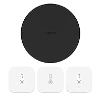 Smart Hub M2 Plus 3 Aqara Temperature and Humidity Sensor, Zigbee Connection, For Remote Monitoring and Smart Home Automation