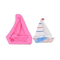Anchor-Sailboat Candle Mold Silicone Mold for Resin Epoxy-Casting Candle Making Lighthouse-Mold Craft Home Ornament Mold Sailboat-Silicone Mold