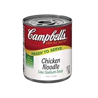 Campbells Ready To Serve Low Sodium Chicken Noodle Soup - 7.25 oz. can, 24 per case