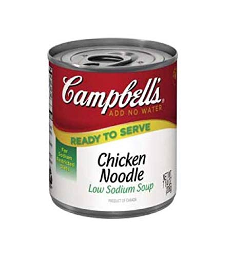 Campbells Ready To Serve Low Sodium Chicken Noodle Soup - 7.25 oz. can, 24 per case