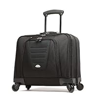Mobile Office Spinner Wheeled Briefcase, Black, One Size