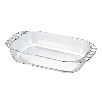 HARIO HTZ-90-BK BUONO Kitchen Toaster Plate, Made in Japan, Heat Resistant Glass, 30.4 fl oz (900 ml), Clear
