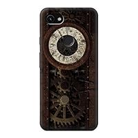 R3221 Steampunk Clock Gears Case Cover for Google Pixel 3a XL