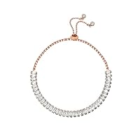 PULABO Trendy Gold Silver Color Tennis Bracelet for Women Luxury Cubic Zirconia Crystal Charm Bracelet Lady Wedding Jewelry Gifts Creative