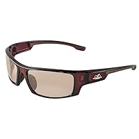Bullhead Safety Dorado Safety Glasses With Dual Lenses, ANSI Z87, Blue Light Glasses With UV Light Protection And Anti-Scratch Coating, Indoor/Outdoor Copper Lenses, Crystal Brown Frame