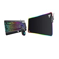 Extended Large Gaming RGB Gaming Mouse Pad for Wired Gaming Keyboard and Mouse Combo, 13 Lighting Modes 2 Brightness Level, Gaming Mouse for PS4/Xbox/Pc Gamer/Computer/Laptop