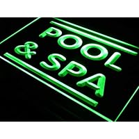 Pool & Spa Beauty Shop Salon LED Neon Sign Green 16 x 12 Inches st4s43-i609-g