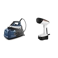 Rowenta Perfect Steam Pro Stainless Steel Soleplate Professional Steam Station & Access Steam Handheld Steamer for Clothes 15 Second Heatup, 4 Ounce Capacity 1150 Watts