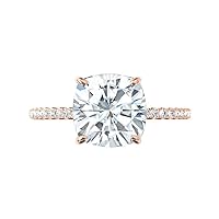Cushion Cut Moissanite Engagement Ring, 7.0 CT, Promise Bridal Gift for Her