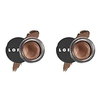 LORAC Lux Diamond Crème Eye Shadow | Metallic Shimmer Eyeshadow Powder | Suede Brown (Pack of 2)