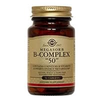 SOLGAR B-Complex “50” - 100 Vegetable Capsules, Pack of 2 - Energy Metabolism, Cardiovascular & Nervous System Support - Non-GMO, Vegan, Gluten Free - 200 Total Servings